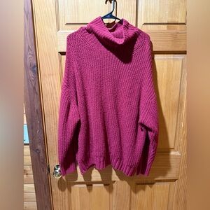 American Eagle Outfitters Burgundy Turtleneck Sweater